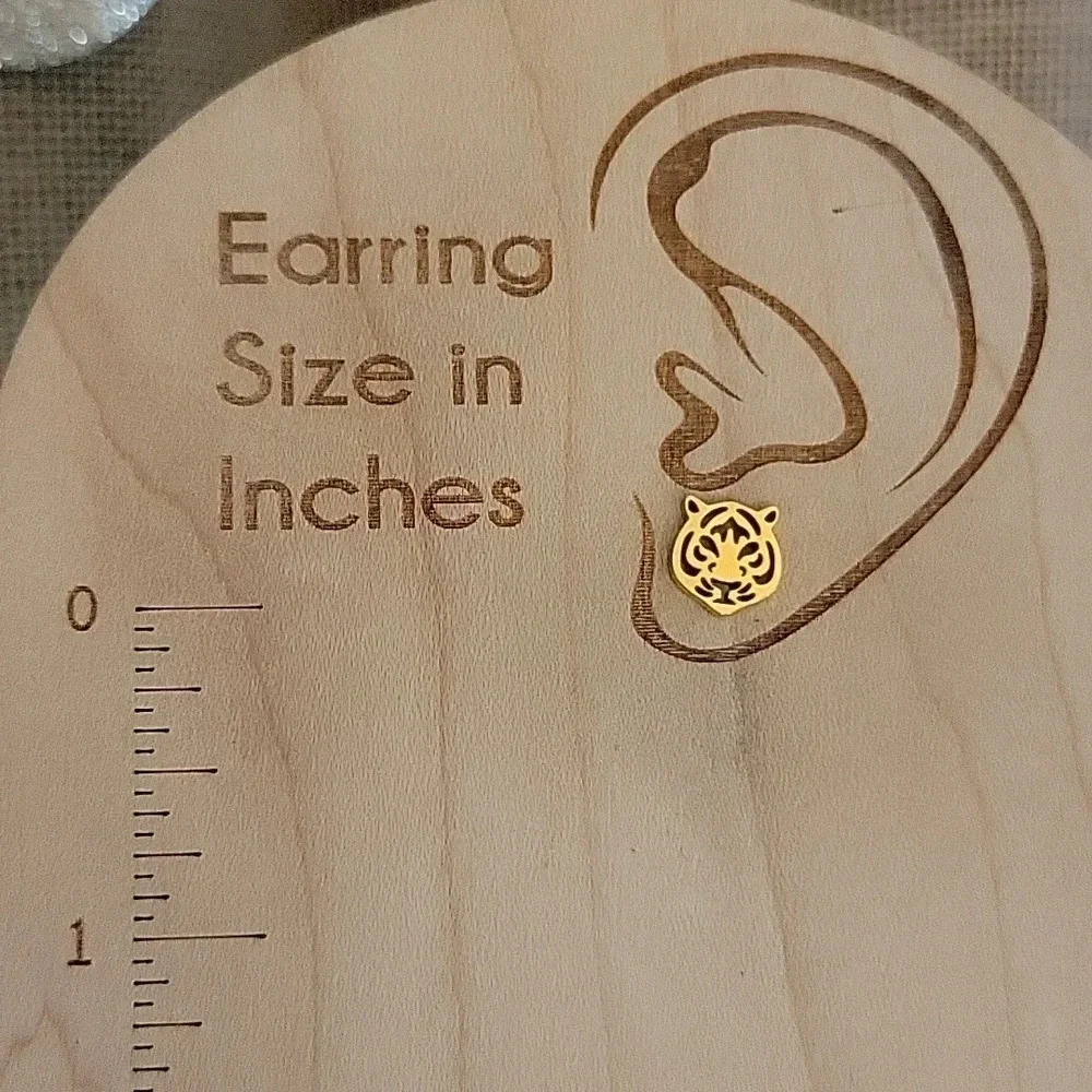 Tiger Stud Earrings, choice of color